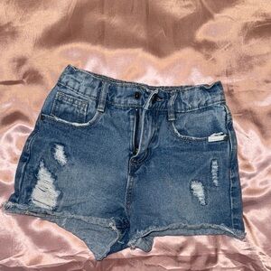 Denim Distressed Women Shorts